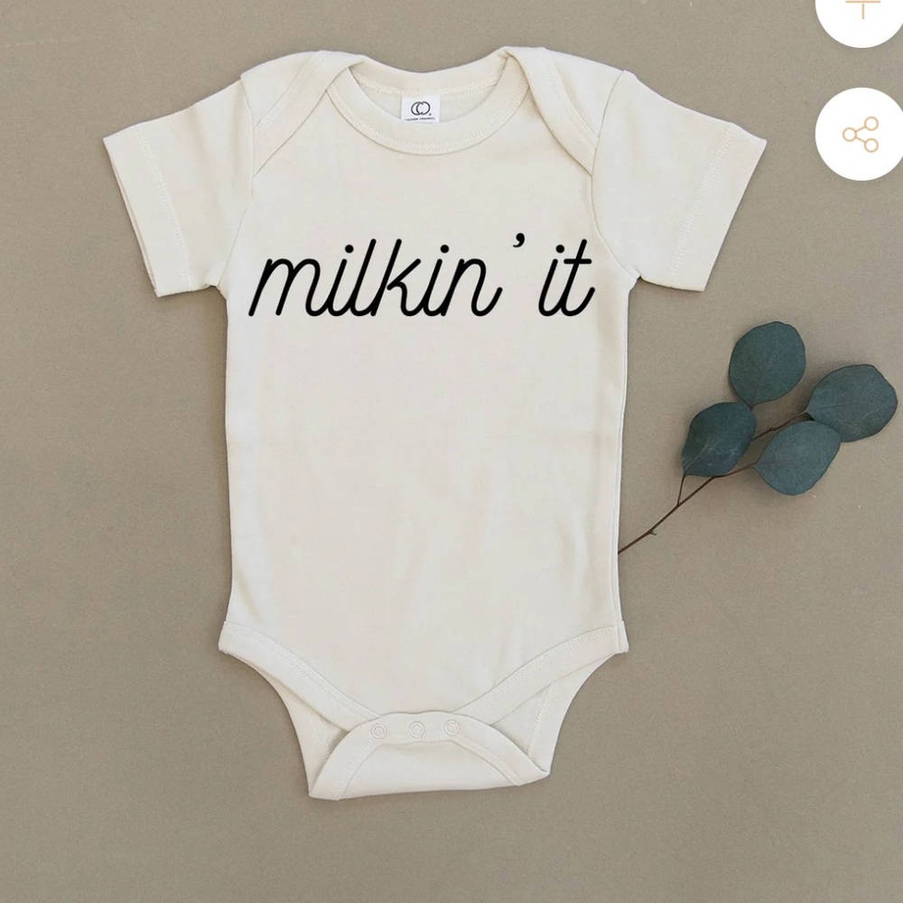 Organic Cotton Milkin’ It Onesie Bodysuit - Picture 2 of 4